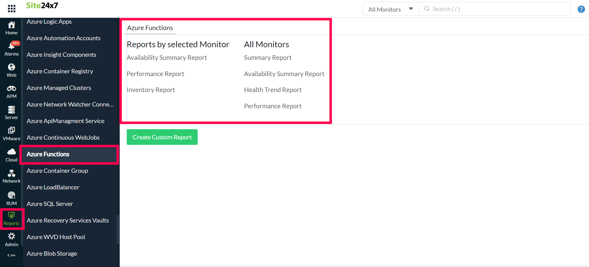 Functions Reports