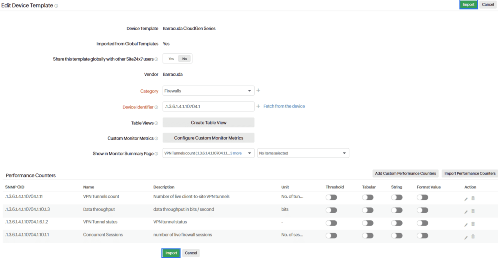 import global templates