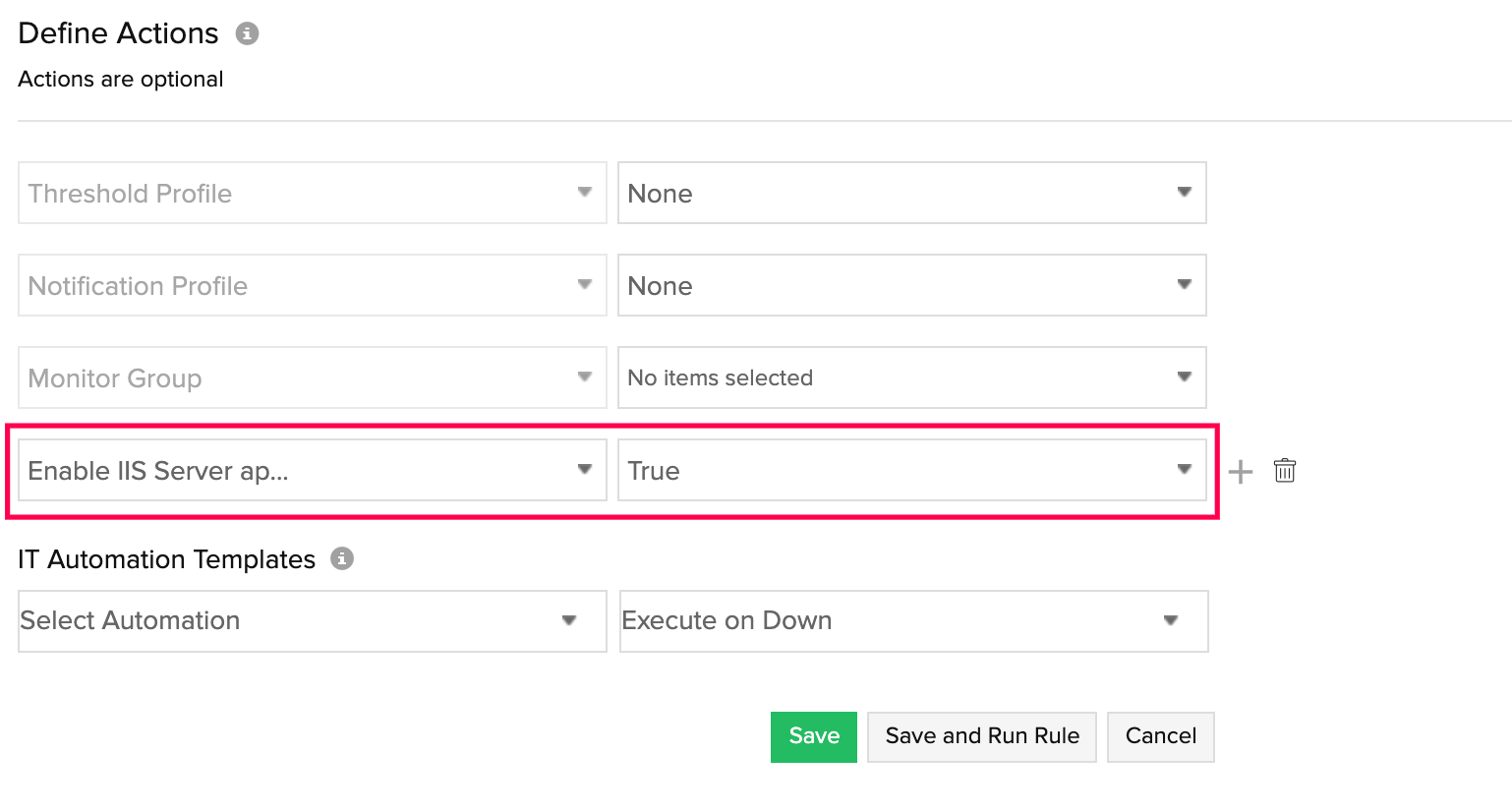 Enable IIS Server Applications Insight